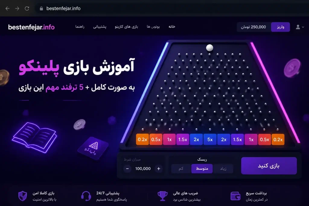 آموزش بازی پلینکو به صورت کامل + 5 ترفند مهم این بازی